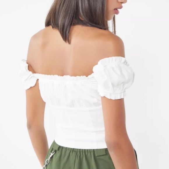 Anthropologie x Revolve x I.AM.GIA Naomi Ruffle Bustier Off-white Coquette S - Picture 6 of 14